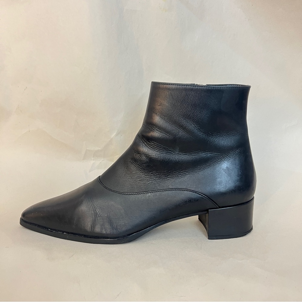 Prada Black Leather Ankle Boots